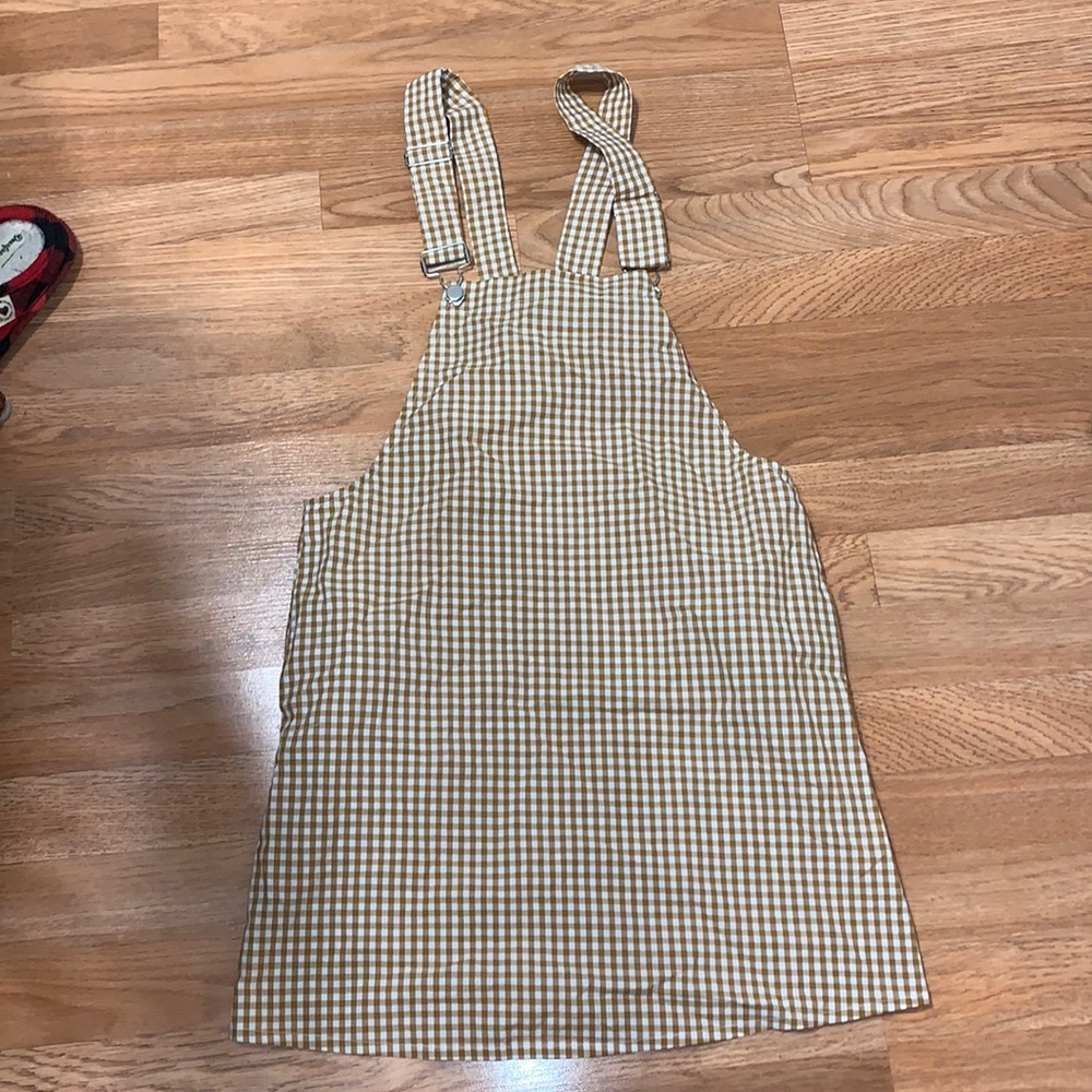 Gingham overall dress